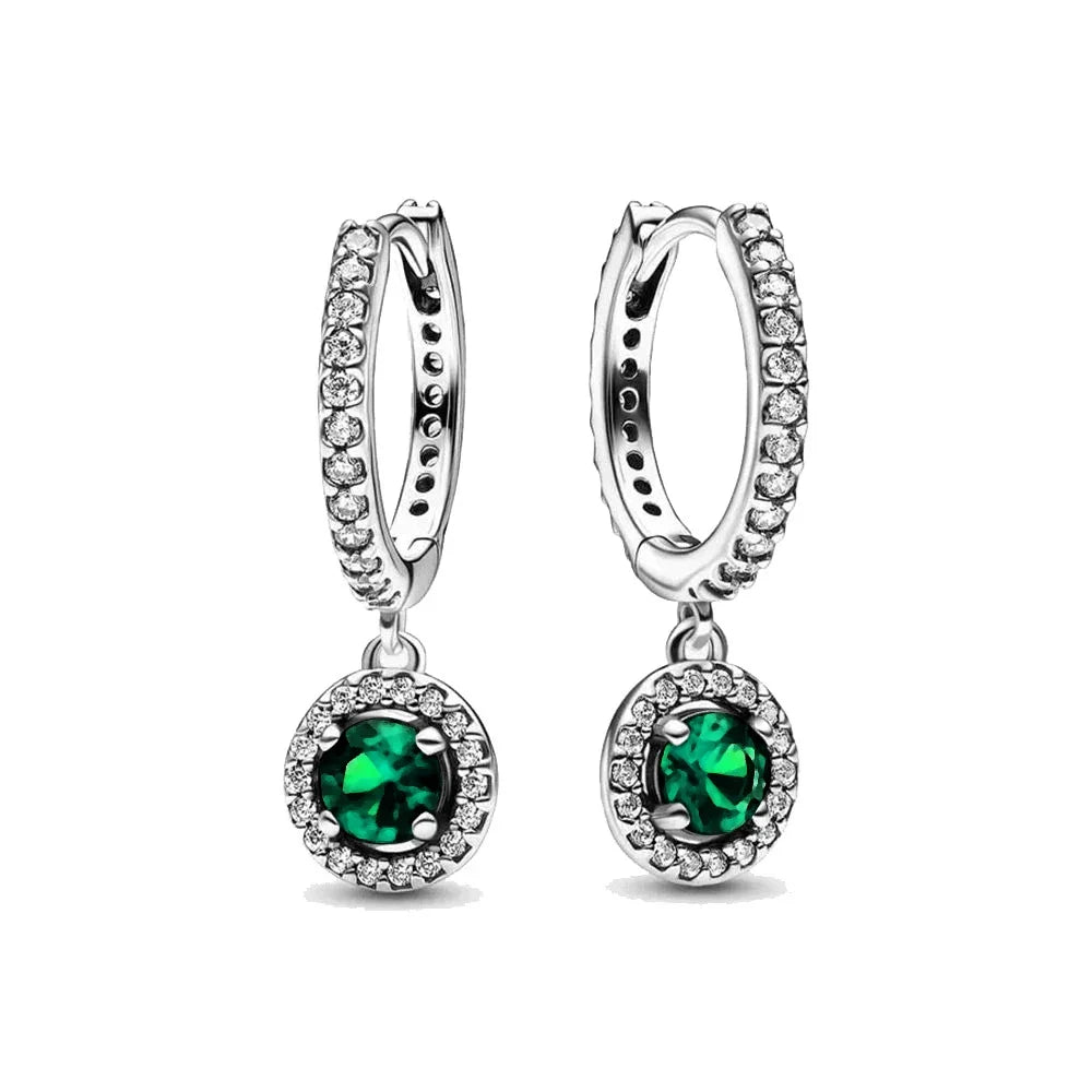 925 Sterling Silver Heart Shaped Zircon Earrings | Charming Girls Jewelry Gift