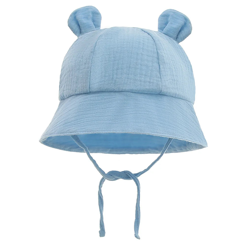 Muslin Baby Sun Hat for Newborn | Cotton Bucket Hat for Infant Summer