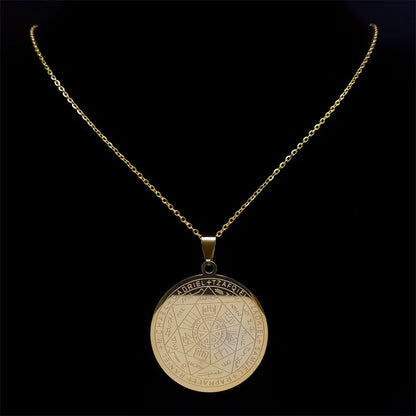 Seal of Seven Archangels Medal Necklace | Stainless Steel Protection Jewelry