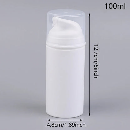 Airless Cosmetic Travel Size Vacuum Pump Bottles | Refillable Emulsion Dispenser Set