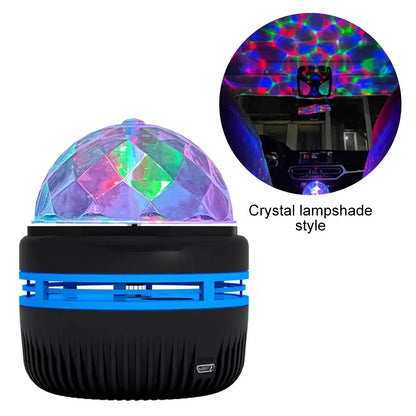 Starry Moon Night Light Projector | USB RGB Rotating Ambiance Lamp for Kids Room
