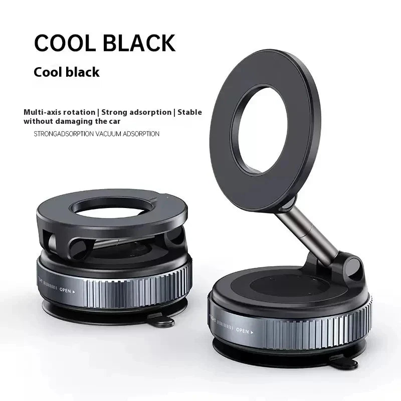 K007 Strong Magnetic Car Phone Holder Foldable Design 360° Adjustable Vacuum Mount for Car/Desk/Bathroom/Universal Use