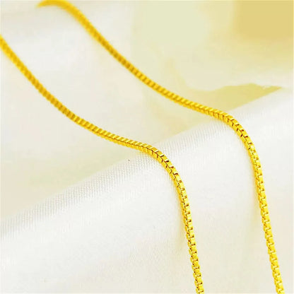 Andara 925 Sterling Silver Gold-Plated Box Chain Necklace | Fashion Basic Choker for Women