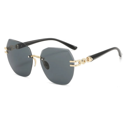 New Model Frameless Sunglasses - Best-selling Large Frame Trendy Street Photography Unframed Sunglasses
