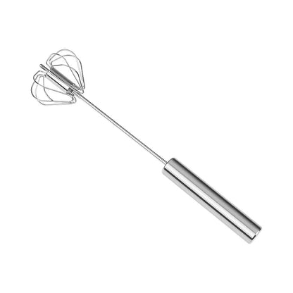 Stainless Steel Manual Egg Beater | Semi-Automatic Rotary Cream Blender for Baking