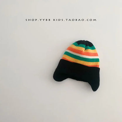 Baby Bear Ear Protection Hat | Winter Thickened Warm Knitted Hat for Children