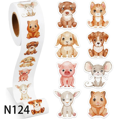Cute Animal Roll Stickers | Fun Decorative Labels for Kids