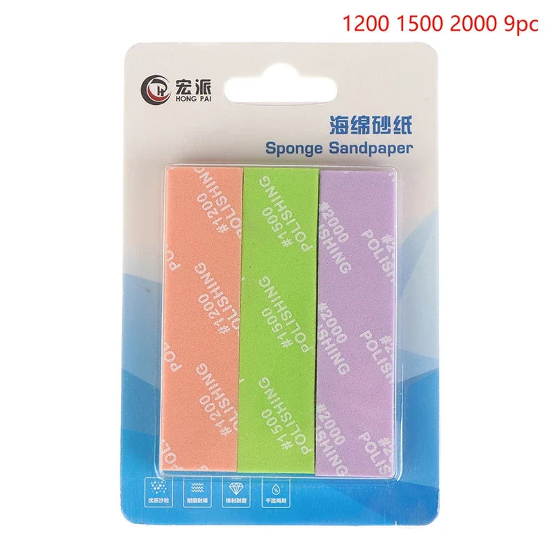 9Pcs Semi-rigid Sanding Sticks for Model Making | Plastic Model Polishing Tool Set