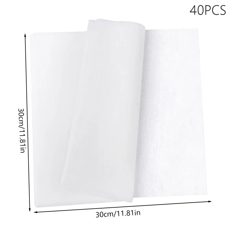 40-Piece 30x30 cm Tissue Paper Flowers | Gift Wrapping and Craft Paper Pack