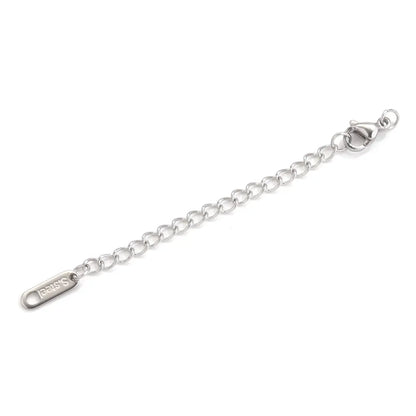 Stainless Steel Extension Tail Chains with Lobster Clasps | 10pcs Jewelry Findings