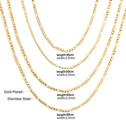 ASONSTEEL Stainless Steel Cuban Link Chain Necklace | Gold Unisex Trendy Jewelry