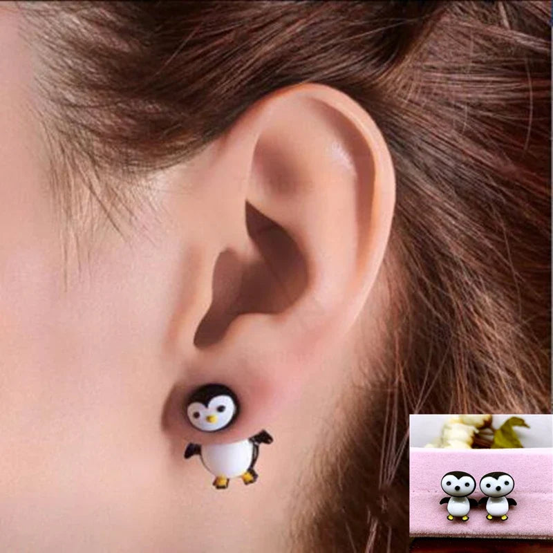 Handmade Polymer Clay Animal Earrings | Cute Dinosaur Cat Dog Stud Earrings for Women