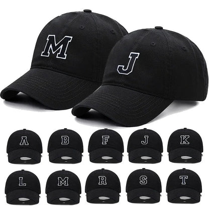 Initial Letter Embroidery Baseball Cap for Casual Sport Style