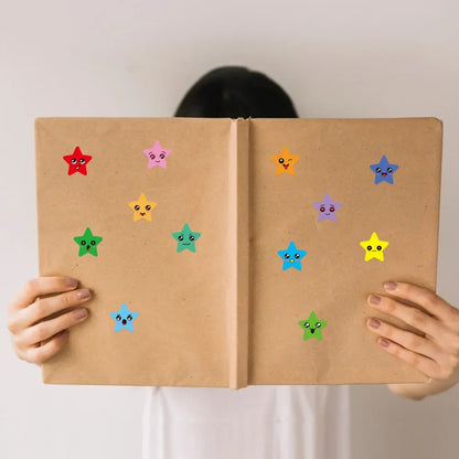 Happy Face Star Sticker Pack | Reward Stickers for Kids, DIY Craft Decorations