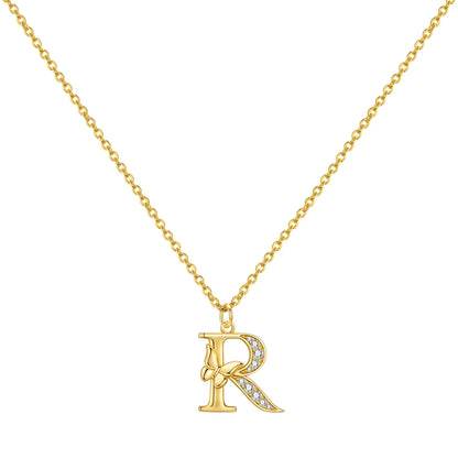 925 Sterling Silver Butterfly Initial Necklace | 26 Letter Y-Shaped Pendant for Women