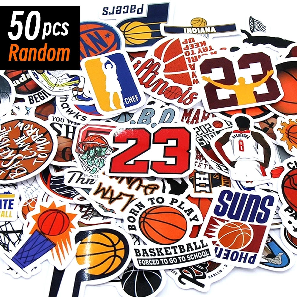 10/50/100 PCS Cute Cartoon basketball Stickers Kawaii Candy Colors Stickers Scrapbooking Diary Stickers School Office Stationery