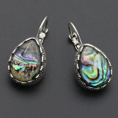 VILLWICE Shell Owl Drop Earrings | Antique Silver Plated Retro Jewelry