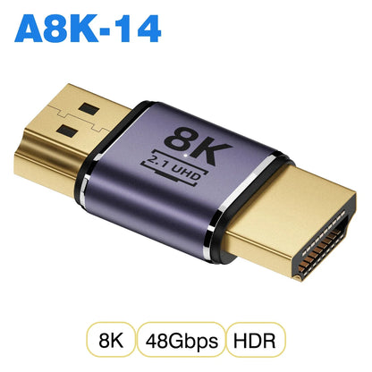 HDMI-Compatible Adapter | Mini and Micro HDMI to HDMI 2.1 Converter 48Gbps 8K60Hz 4K120Hz