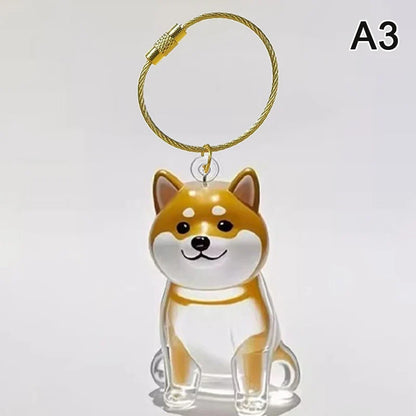 Pet Fur Keepsake Capsule Keychain | Clear Dog Hair Memorial Pendant for Pet Lovers