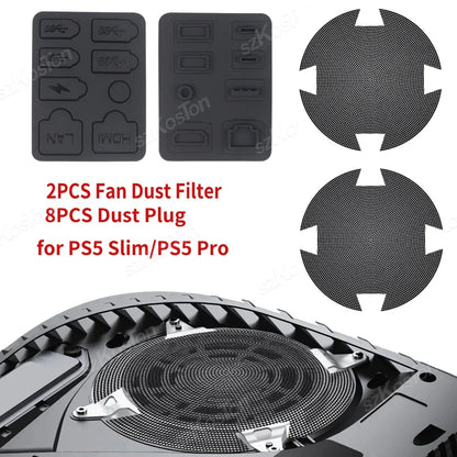 Cooling Fan Vents Dust Filter for PS5 Slim PS5 Pro | Game Console Accessories Dustproof Kit