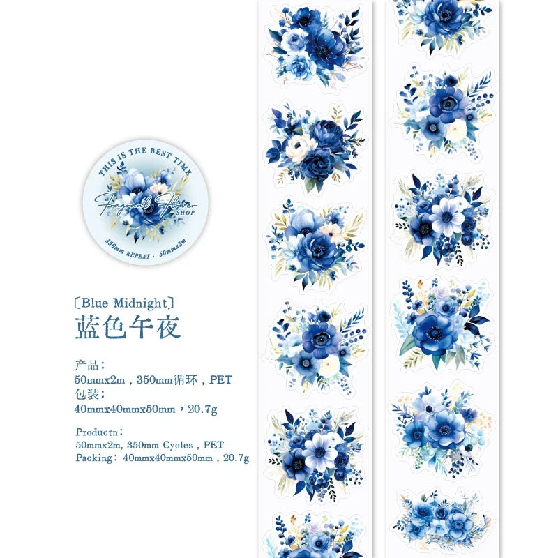 Journal GO Flower Washi Tape Set | Fragrant Scrapbooking Decorative Tape