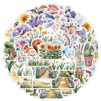 Spring Graffiti Sticker Set | Waterproof Decals for Cups, Laptops & Notebooks