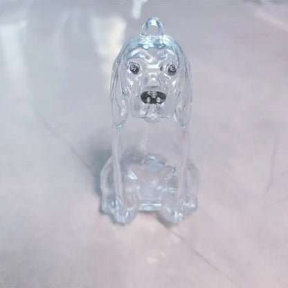 Clear Puppy Hair Memorial Keepsake Capsule | Pet Fur Display Keychain