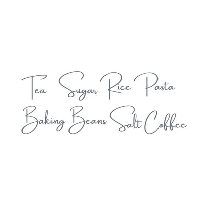 Kitchen Canister Labels Sticker Set | Waterproof Vinyl Decals for Tea Coffee Sugar