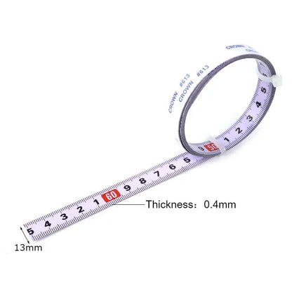 Miter Track Tape Measure | Self Adhesive Metric Steel Ruler for T-Track Miter Saw