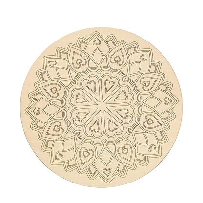 10cm Crystal Grid Wooden Display Board | Laser Engraved Spiritual Decor