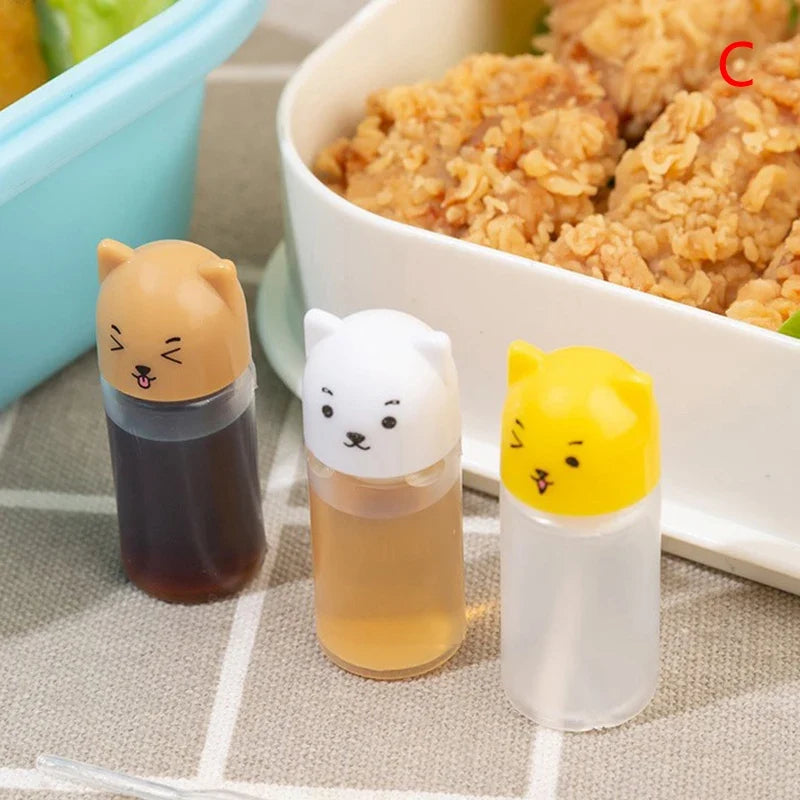 Mini Sauce Bottle Set | Portable Ketchup and Dressing Containers for Bento