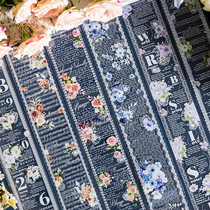 6 Styles Decorative Lace Flower Tape Set | DIY Collage PET Stickers