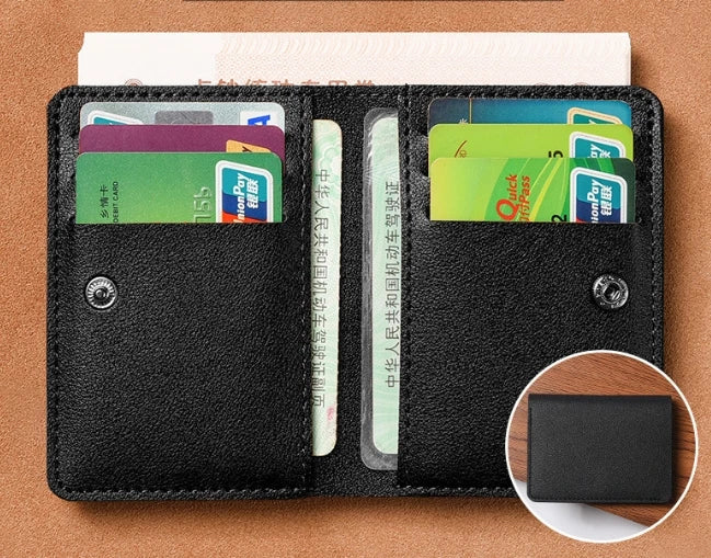 Classic PU Leather Small Wallet | Slim Credit Card and Coin Purse for Men and Women
