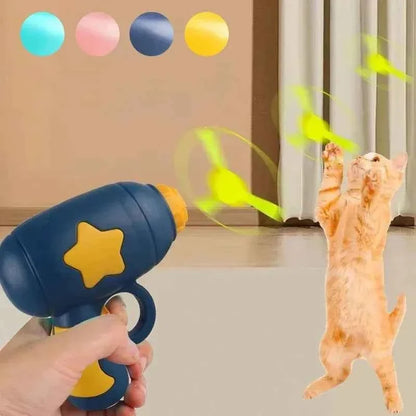 Interactive Cat Toy – Flying Disc Shooting Gun