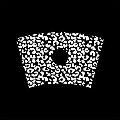 Leopard Pattern Full Wrap Vinyl Sticker for 24 oz Cold Cup | Cheetah Coffee Cup Decal