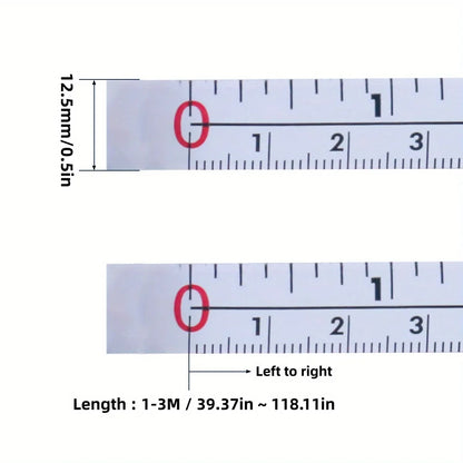 Steel Adhesive Tape Measure | Imperial and Metric Scale Ruler Sticker