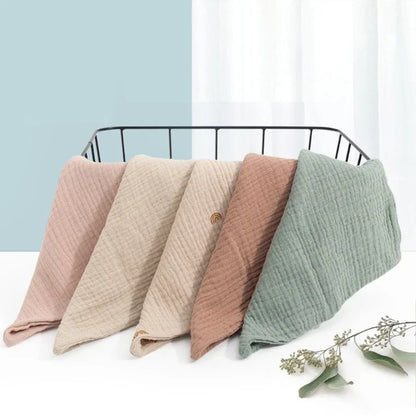 3/5 Pieces of Gauze Square Towels | Soft Cotton Baby Burp Cloths and Handkerchiefs