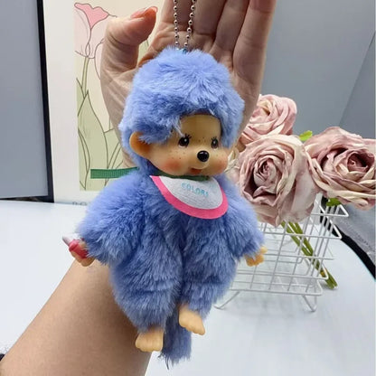 Anime Monchhichi Pendant Plush Doll - Cute Cartoon Character Standing Transformation Claw Machine Toy Multiple Selection Availab