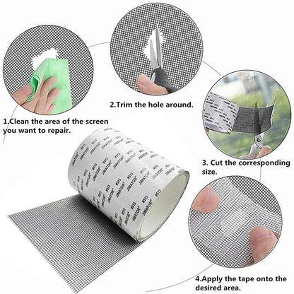 Window Mosquito Net Repair Tape | Self-Adhesive Screen Patch for Broken Holes