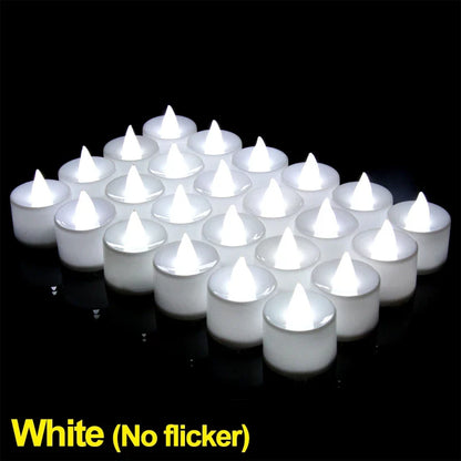 LED Candle Battery Powered Flameless Tea Candle Fake Candle Lamp Wedding Birthday Party Home Decoration Lamp Candlestick Candles