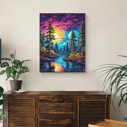 5D Diamond Art Painting Aurora Landscape DIY Mosaic Embroidery Kit