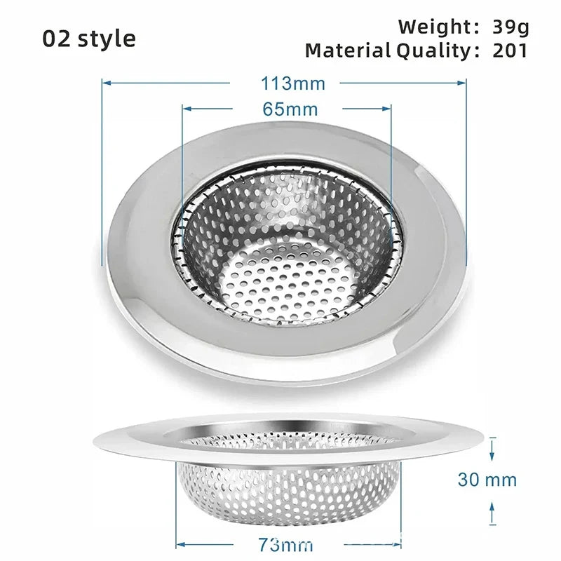 Kitchen Sink Strainer | Stainless Steel Mesh Drain Filter for Sink and Bathroom