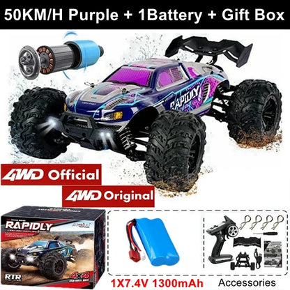 4WD Remote Control Car Off Road 4x4 RC High Speed Buggy Truck Super Brushless 50 or 80KM/H Fast Drift Racing Toy Kids Adults