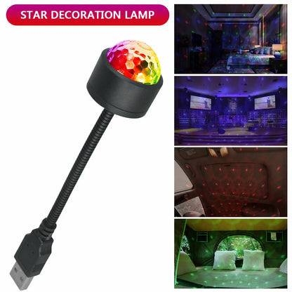 Car Roof Star Night Light | LED Interior Atmosphere Ambient Projector with Music Control