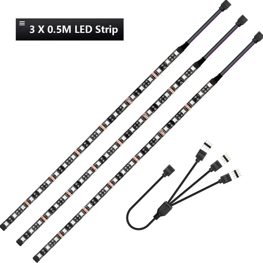 RGB Gaming LED Strip Light 1 to 2/3 Splitter Kit | For 12V Aura Sync Motherboard