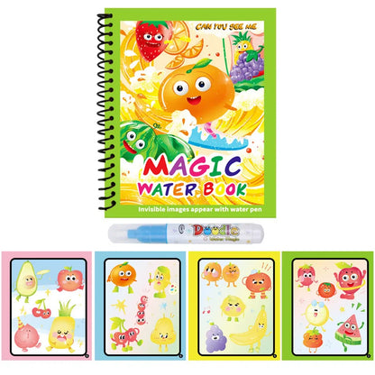 Magic Water Drawing Book | Reusable Coloring Pad with Pen for Kids Gift
