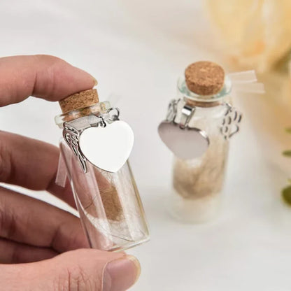 Pet Memorial Bottle for Pet Hair | Keepsake Urn with Silver Accessories
