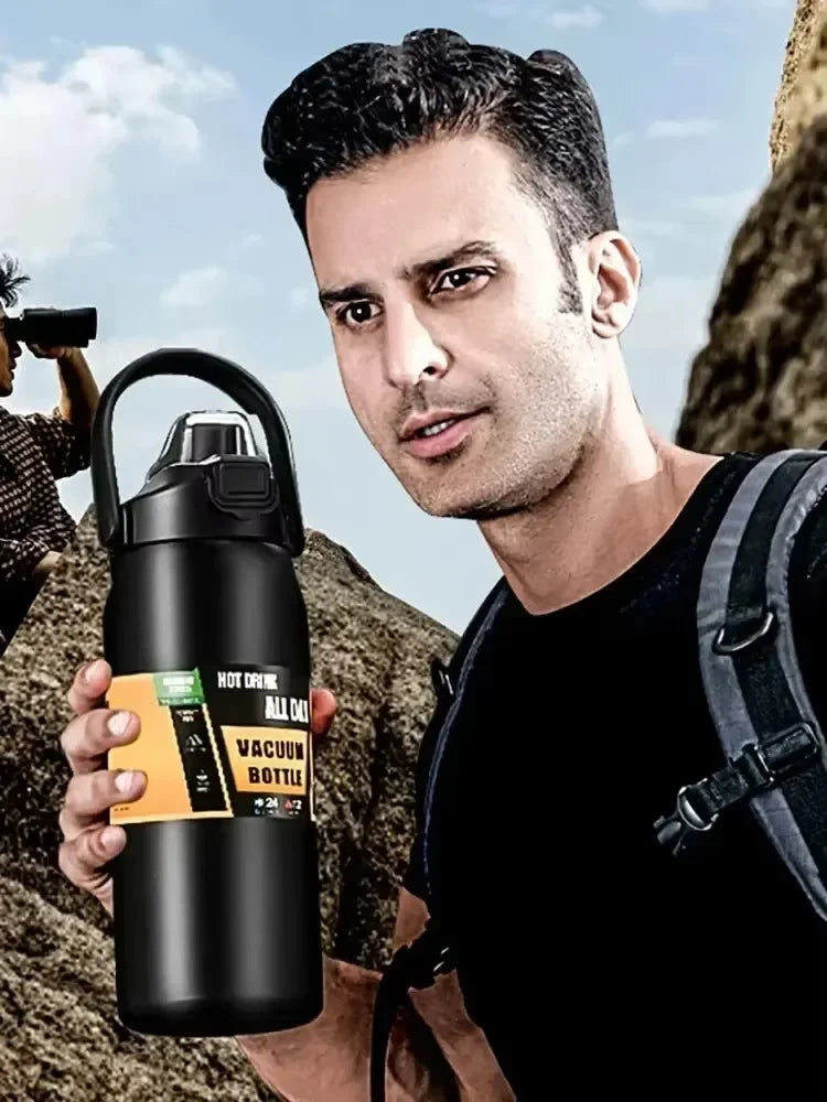 304 Stainless Steel Thermal Mug – Portable Vacuum Insulated Tumbler for Hot & Cold Drinks, Sports Water Bottle with Straw