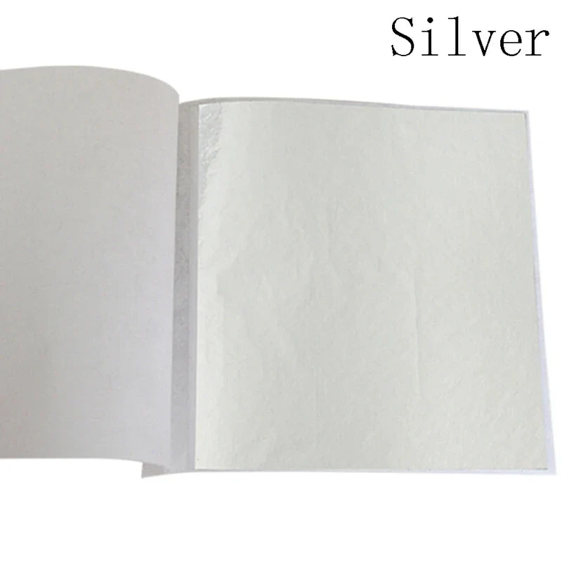 100 Sheets Pure 24K Gold Foil Leaf | For Food Decorations, Gilding, and DIY Crafts