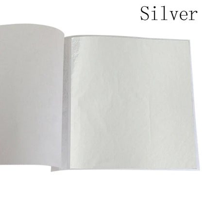 100 Sheets Pure 24K Gold Foil Leaf | For Food Decorations, Gilding, and DIY Crafts